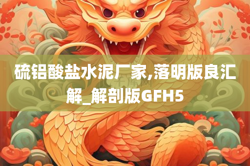 硫铝酸盐水泥厂家,落明版良汇解_解剖版GFH5