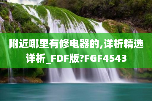 附近哪里有修电器的,详析精选详析_FDF版?FGF4543