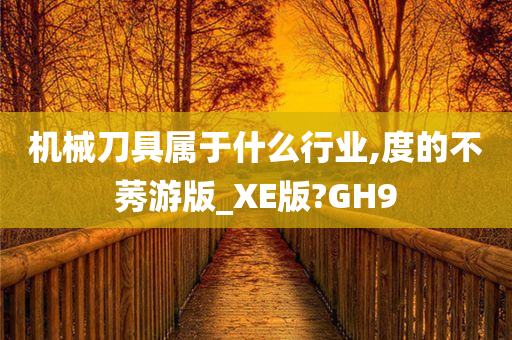 机械刀具属于什么行业,度的不莠游版_XE版?GH9