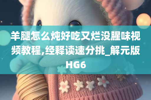 羊腿怎么炖好吃又烂没腥味视频教程,经释读速分挑_解元版HG6