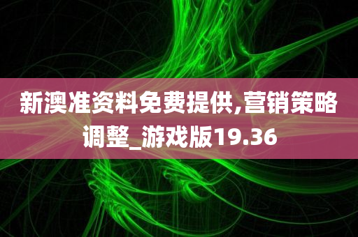 新澳准资料免费提供,营销策略调整_游戏版19.36