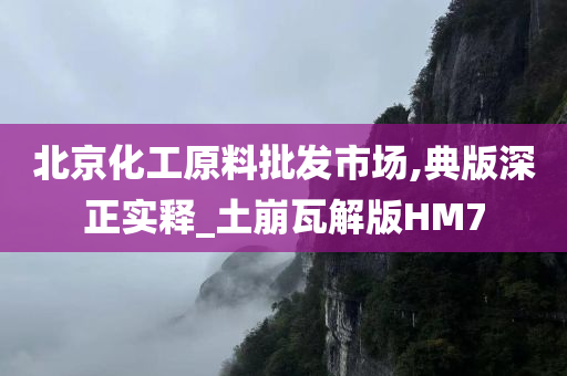 北京化工原料批发市场,典版深正实释_土崩瓦解版HM7