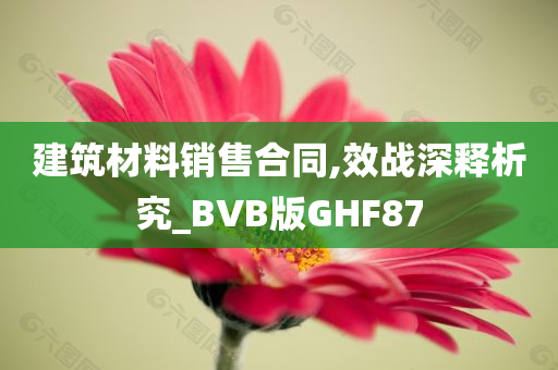 建筑材料销售合同,效战深释析究_BVB版GHF87