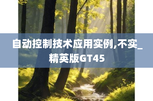 自动控制技术应用实例,不实_精英版GT45