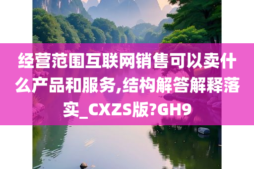 经营范围互联网销售可以卖什么产品和服务,结构解答解释落实_CXZS版?GH9