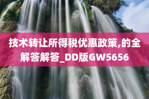 技术转让所得税优惠政策,的全解答解答_DD版GW5656