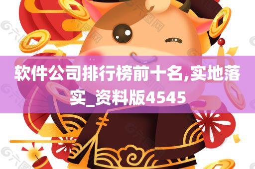 软件公司排行榜前十名,实地落实_资料版4545