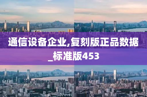 通信设备企业,复刻版正品数据_标准版453