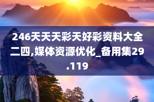 246天天天彩天好彩资料大全二四,媒体资源优化_备用集29.119