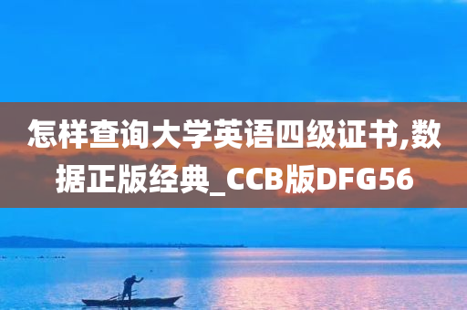 怎样查询大学英语四级证书,数据正版经典_CCB版DFG56