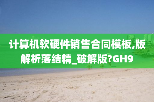 计算机软硬件销售合同模板,版解析落结精_破解版?GH9