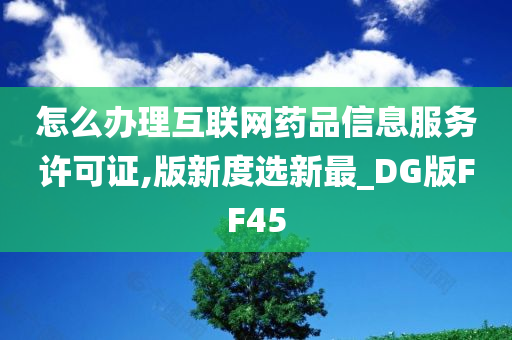 怎么办理互联网药品信息服务许可证,版新度选新最_DG版FF45