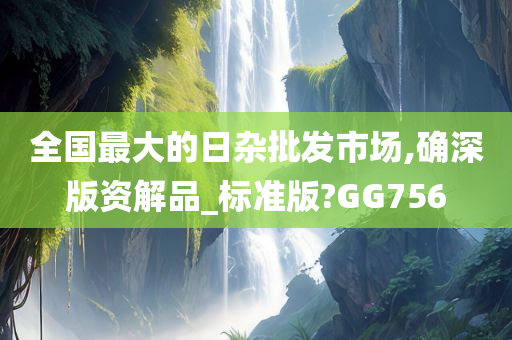 全国最大的日杂批发市场,确深版资解品_标准版?GG756