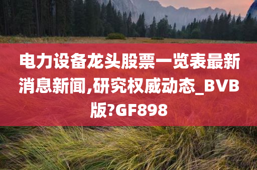 电力设备龙头股票一览表最新消息新闻,研究权威动态_BVB版?GF898