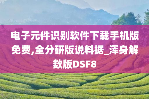 电子元件识别软件下载手机版免费,全分研版说料据_浑身解数版DSF8