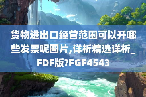 货物进出口经营范围可以开哪些发票呢图片,详析精选详析_FDF版?FGF4543