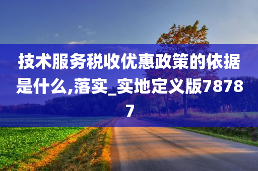 技术服务税收优惠政策的依据是什么,落实_实地定义版78787