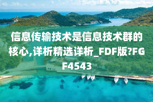 信息传输技术是信息技术群的核心,详析精选详析_FDF版?FGF4543