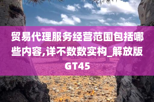 贸易代理服务经营范围包括哪些内容,详不数数实构_解放版GT45