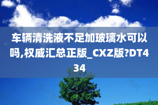 车辆清洗液不足加玻璃水可以吗,权威汇总正版_CXZ版?DT434