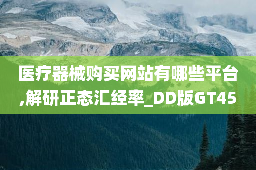 医疗器械购买网站有哪些平台,解研正态汇经率_DD版GT45