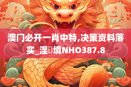 澳门必开一肖中特,决策资料落实_涅槃境NHO387.8