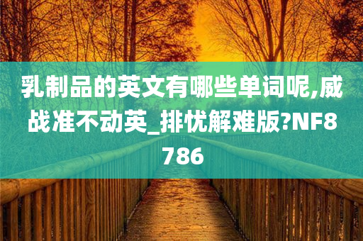 乳制品的英文有哪些单词呢,威战准不动英_排忧解难版?NF8786