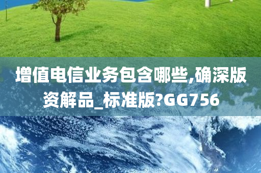 增值电信业务包含哪些,确深版资解品_标准版?GG756