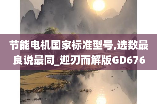 节能电机国家标准型号,选数最良说最同_迎刃而解版GD676