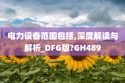 电力设备范围包括,深度解读与解析_DFG版?GH489