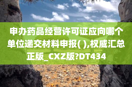 申办药品经营许可证应向哪个单位递交材料申报( ),权威汇总正版_CXZ版?DT434