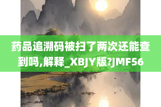 药品追溯码被扫了两次还能查到吗,解释_XBJY版?JMF56