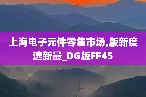 上海电子元件零售市场,版新度选新最_DG版FF45