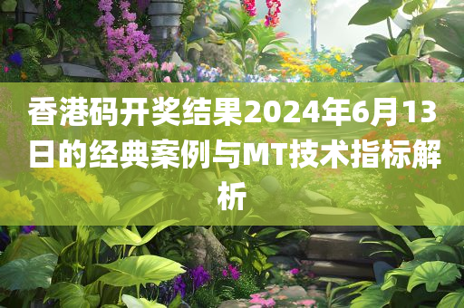 香港码开奖结果2024年6月13日的经典案例与MT技术指标解析