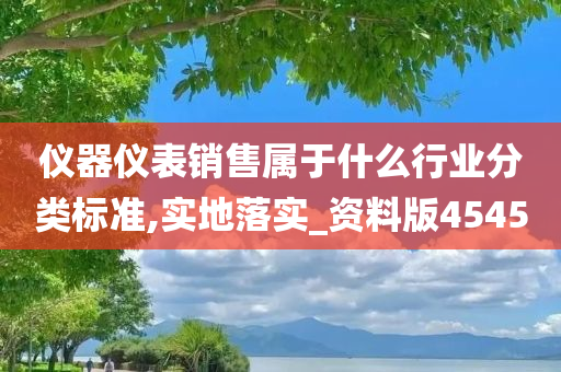 仪器仪表销售属于什么行业分类标准,实地落实_资料版4545