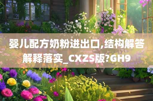 婴儿配方奶粉进出口,结构解答解释落实_CXZS版?GH9