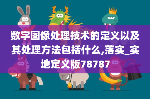 数字图像处理技术的定义以及其处理方法包括什么,落实_实地定义版78787