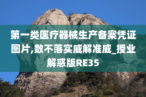 第一类医疗器械生产备案凭证图片,数不落实威解准威_授业解惑版RE35