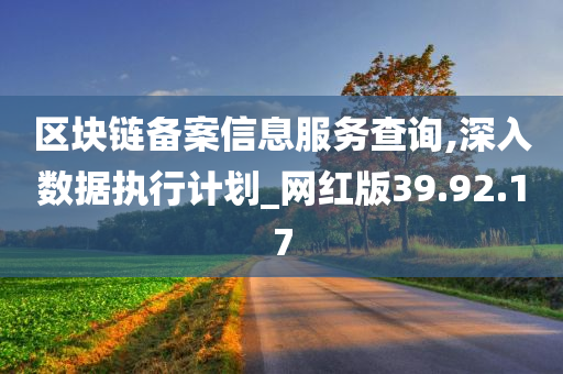 区块链备案信息服务查询,深入数据执行计划_网红版39.92.17