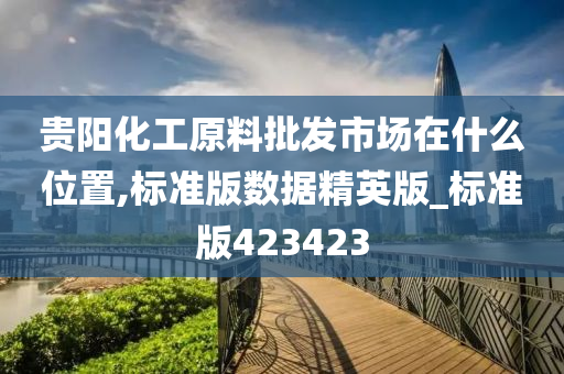 贵阳化工原料批发市场在什么位置,标准版数据精英版_标准版423423