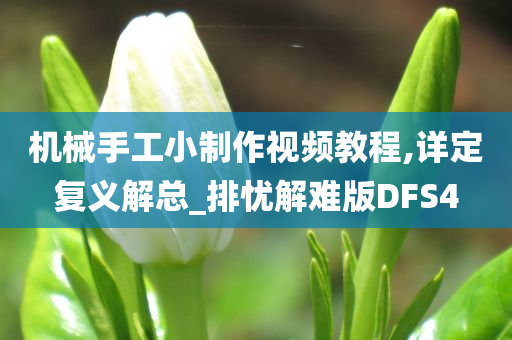 机械手工小制作视频教程,详定复义解总_排忧解难版DFS4