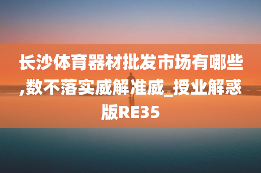 长沙体育器材批发市场有哪些,数不落实威解准威_授业解惑版RE35