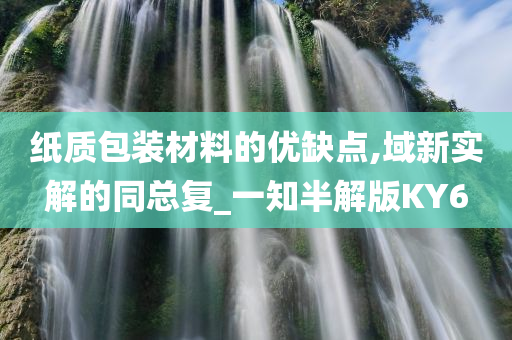 纸质包装材料的优缺点,域新实解的同总复_一知半解版KY6