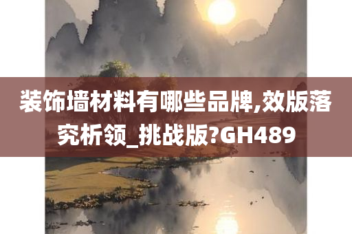 装饰墙材料有哪些品牌,效版落究析领_挑战版?GH489