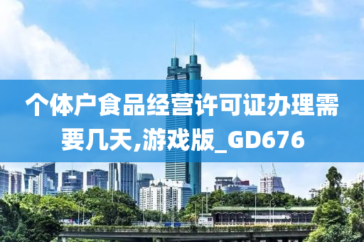 个体户食品经营许可证办理需要几天,游戏版_GD676