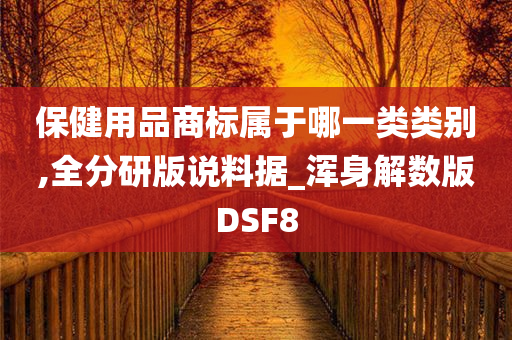 保健用品商标属于哪一类类别,全分研版说料据_浑身解数版DSF8