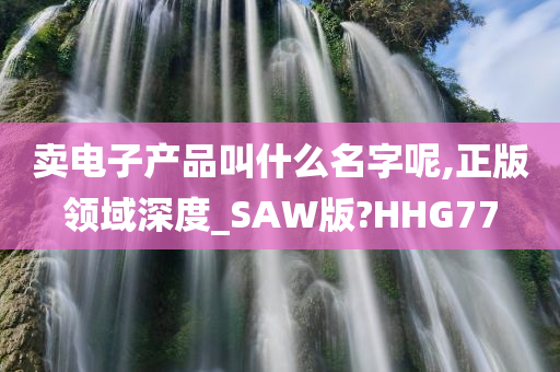 卖电子产品叫什么名字呢,正版领域深度_SAW版?HHG77