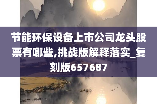 节能环保设备上市公司龙头股票有哪些,挑战版解释落实_复刻版657687