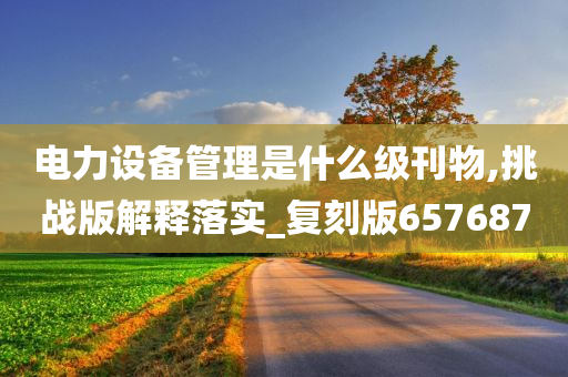 电力设备管理是什么级刊物,挑战版解释落实_复刻版657687