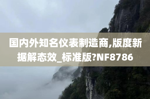 国内外知名仪表制造商,版度新据解态效_标准版?NF8786